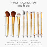Brochas de Maquillaje, alwaysig 18pcs Base Maquillaje Professional Set de Brochas Maquillaje de Ojos Sombras de Ojos Set de Brochas Cosmético Fundación Ojo Cara Sonrojo Cepillos Polvos Maquillaje (Azul-Negro)
