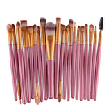ZUMECA Brochas de Maquillaje, 20pcs Set Maquillaje Profesional Pinceles Maquillaje para Sombra de Ojos, Colorete,Los Labios, Polvo y Cejas con Esponja de Huevo de Belleza (Rosa)