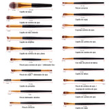 ZUMECA Brochas de Maquillaje, 20pcs Set Maquillaje Profesional Pinceles Maquillaje para Sombra de Ojos, Colorete,Los Labios, Polvo y Cejas con Esponja de Huevo de Belleza (Rosa)