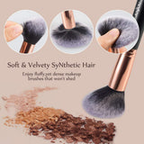 Brochas de Maquillaje 8 Piezas de Anjou, 100% Libre de Crueldad y Vegano con Cerdas Sintéticas Suaves de Alta Calidad, Bolso Cosmético Impermeable Incluido