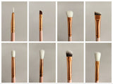 Maquillali 15 Piezas de Brochas con Bolsa Cosmética para Maquillaje (Rose-Golden)