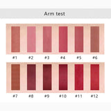 Becoler 12PCS Matte Velvet Lipsticks Impermeable Pluma Hidratante Larga duración Brillo de Labios Maquillaje de Pluma