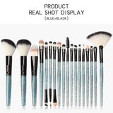 Brochas de Maquillaje, alwaysig 18pcs Base Maquillaje Professional Set de Brochas Maquillaje de Ojos Sombras de Ojos Set de Brochas Cosmético Fundación Ojo Cara Sonrojo Cepillos Polvos Maquillaje (Azul-Negro)