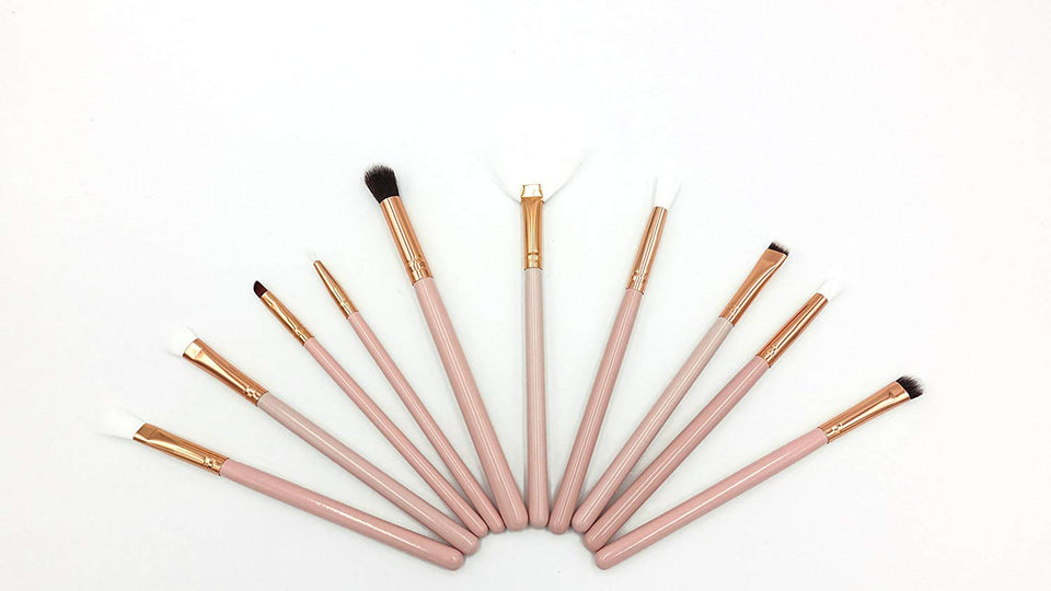 Maquillali 15 Piezas de Brochas con Bolsa Cosmética para Maquillaje (Rose-Golden)