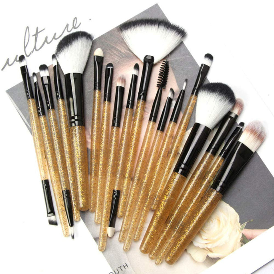Brochas de Maquillaje, alwaysig 18pcs Base Maquillaje Professional Set de Brochas Maquillaje de Ojos Sombras de Ojos Set de Brochas Cosmético Fundación Ojo Cara Sonrojo Cepillos Polvos Maquillaje (Azul-Negro)
