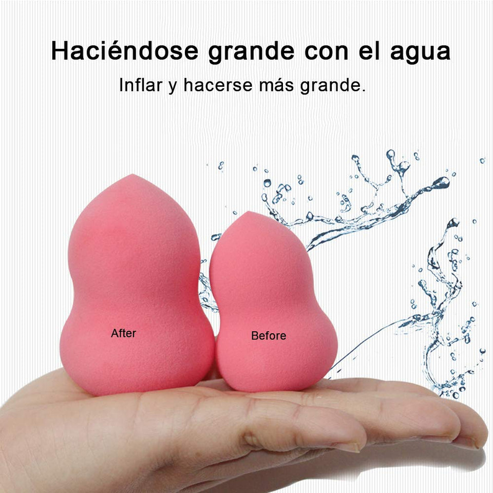 ZUMECA Brochas de Maquillaje, 20pcs Set Maquillaje Profesional Pinceles Maquillaje para Sombra de Ojos, Colorete,Los Labios, Polvo y Cejas con Esponja de Huevo de Belleza (Rosa)